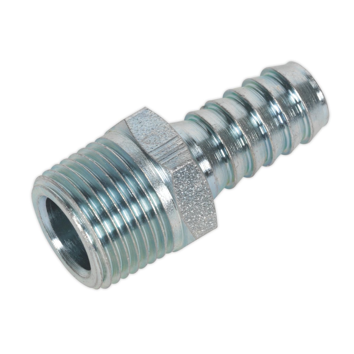 Screwed Tailpiece Male 3/8"BSPT - 3/8" Hose Pack of 5