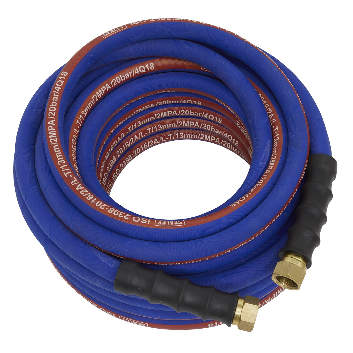 Air Hose 15m x Ø13mm with 1/2"BSP Unions Extra-Heavy-Duty