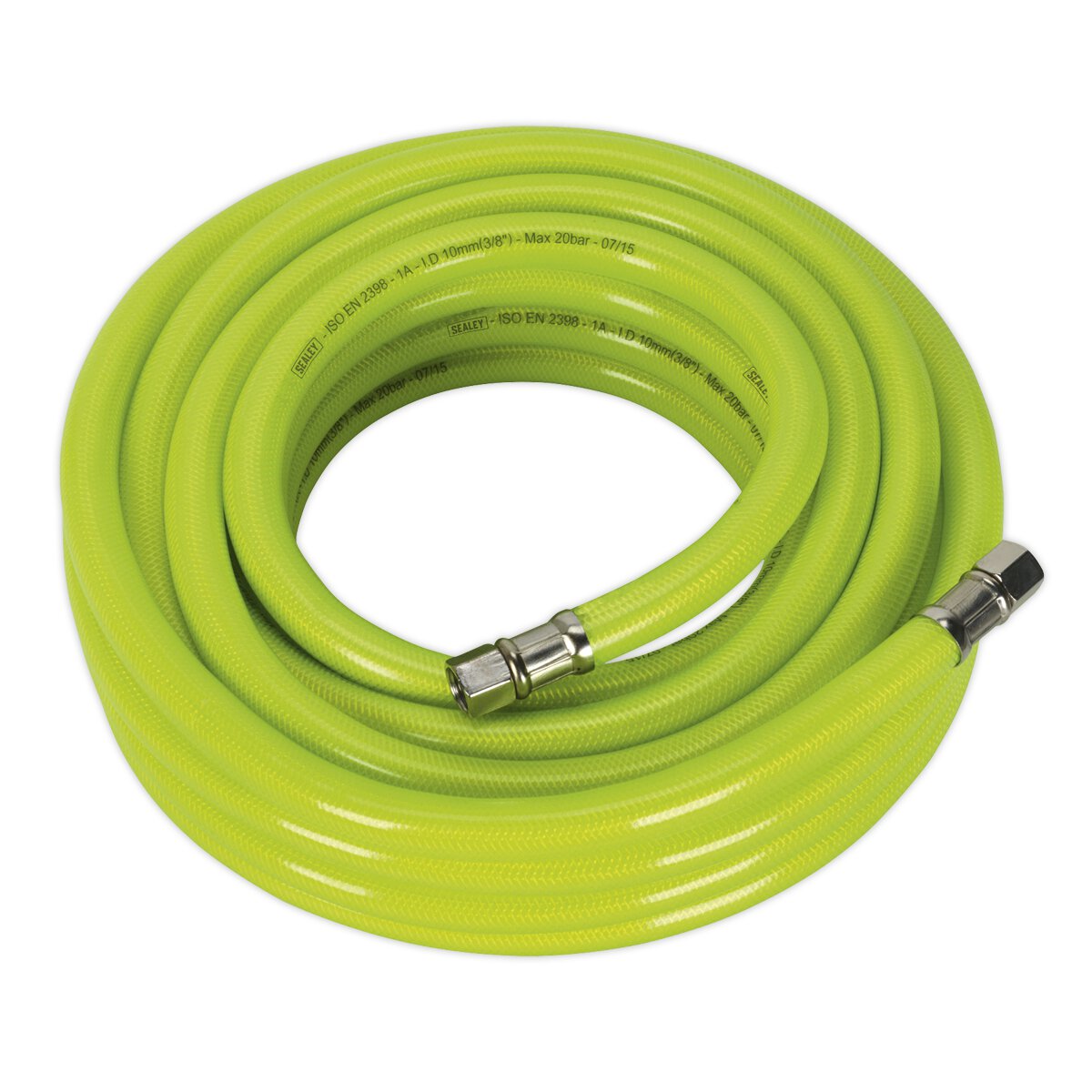 Air Hose High Visibility 10m x Ø10mm with 1/4"BSP Unions
