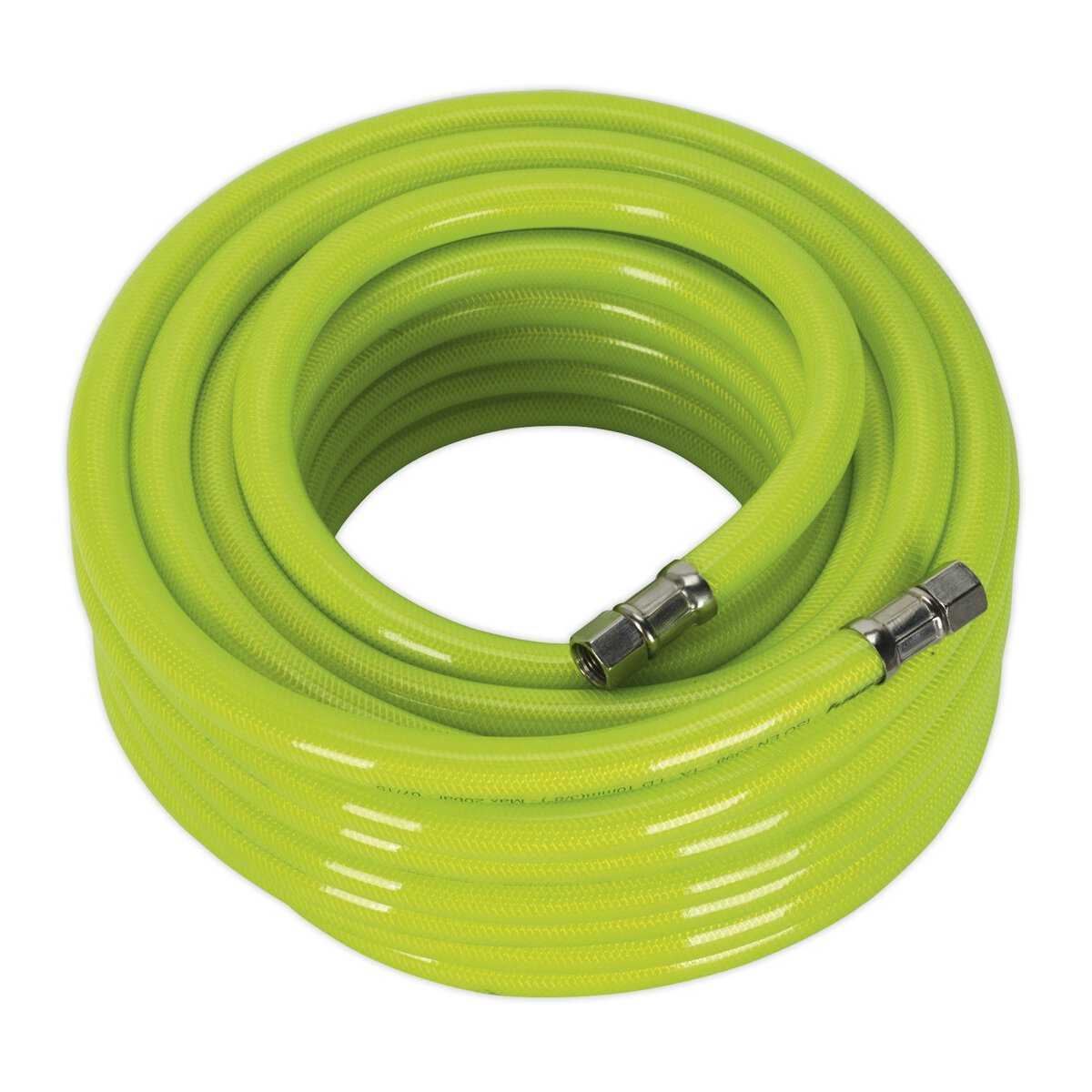 Air Hose High Visibility 15m x Ø10mm with 1/4"BSP Unions
