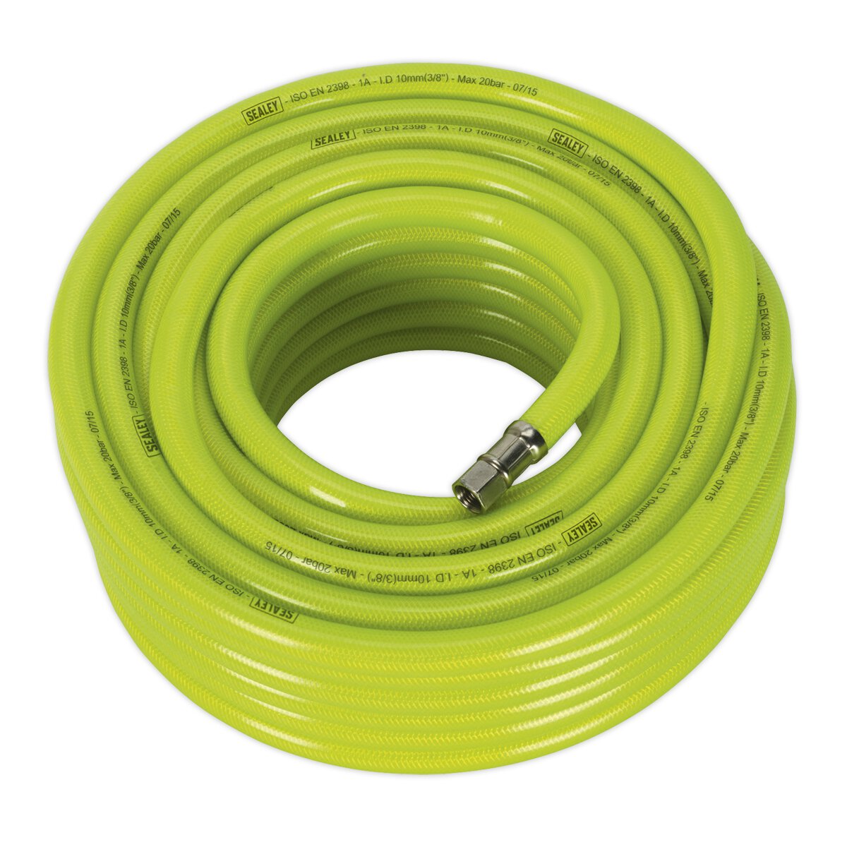 Air Hose High Visibility 20m x Ø10mm with 1/4"BSP Unions
