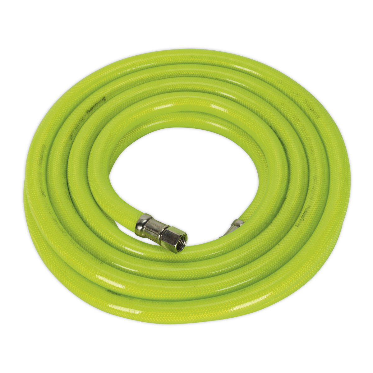 Air Hose High Visibility 5m x Ø10mm with 1/4"BSP Unions