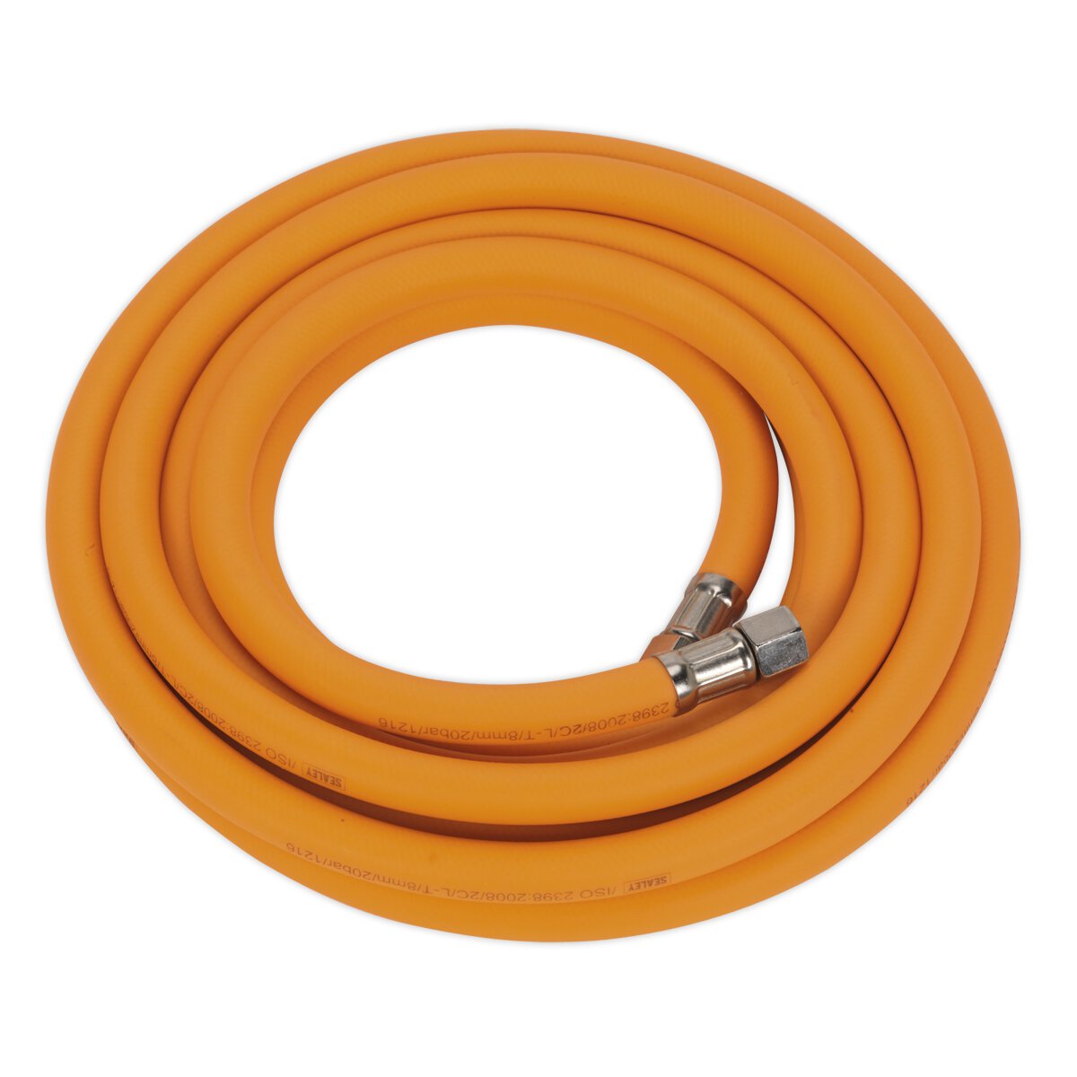 Air Hose 5m x Ø8mm Hybrid High Visibility with 1/4"BSP Unions