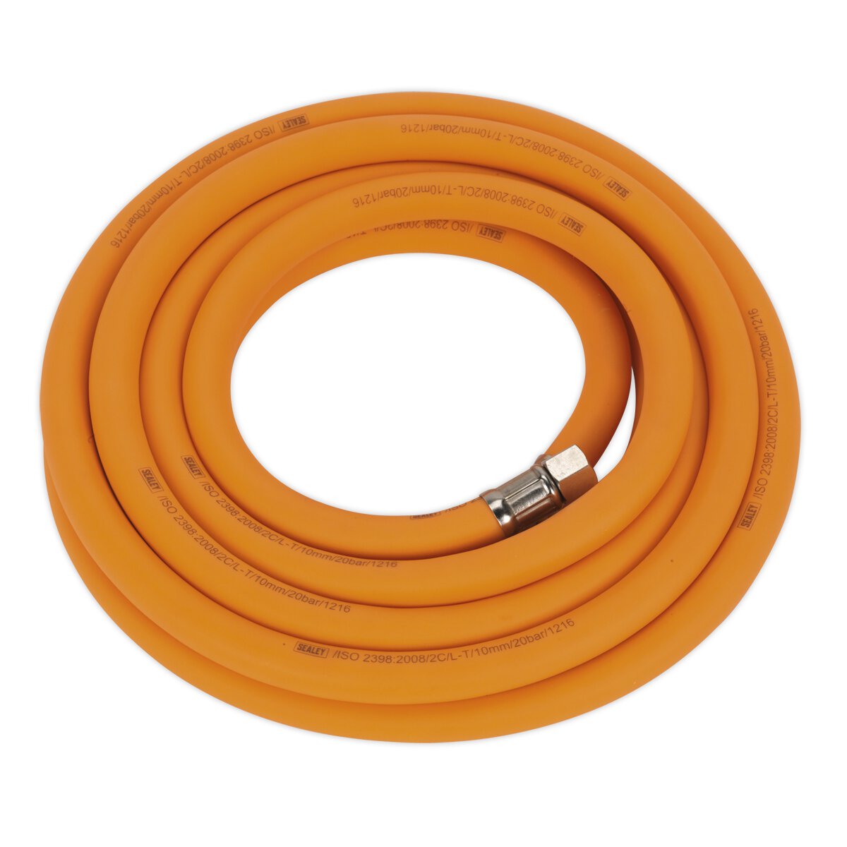 Air Hose 5m x Ø10mm Hybrid High Visibility with 1/4"BSP Unions
