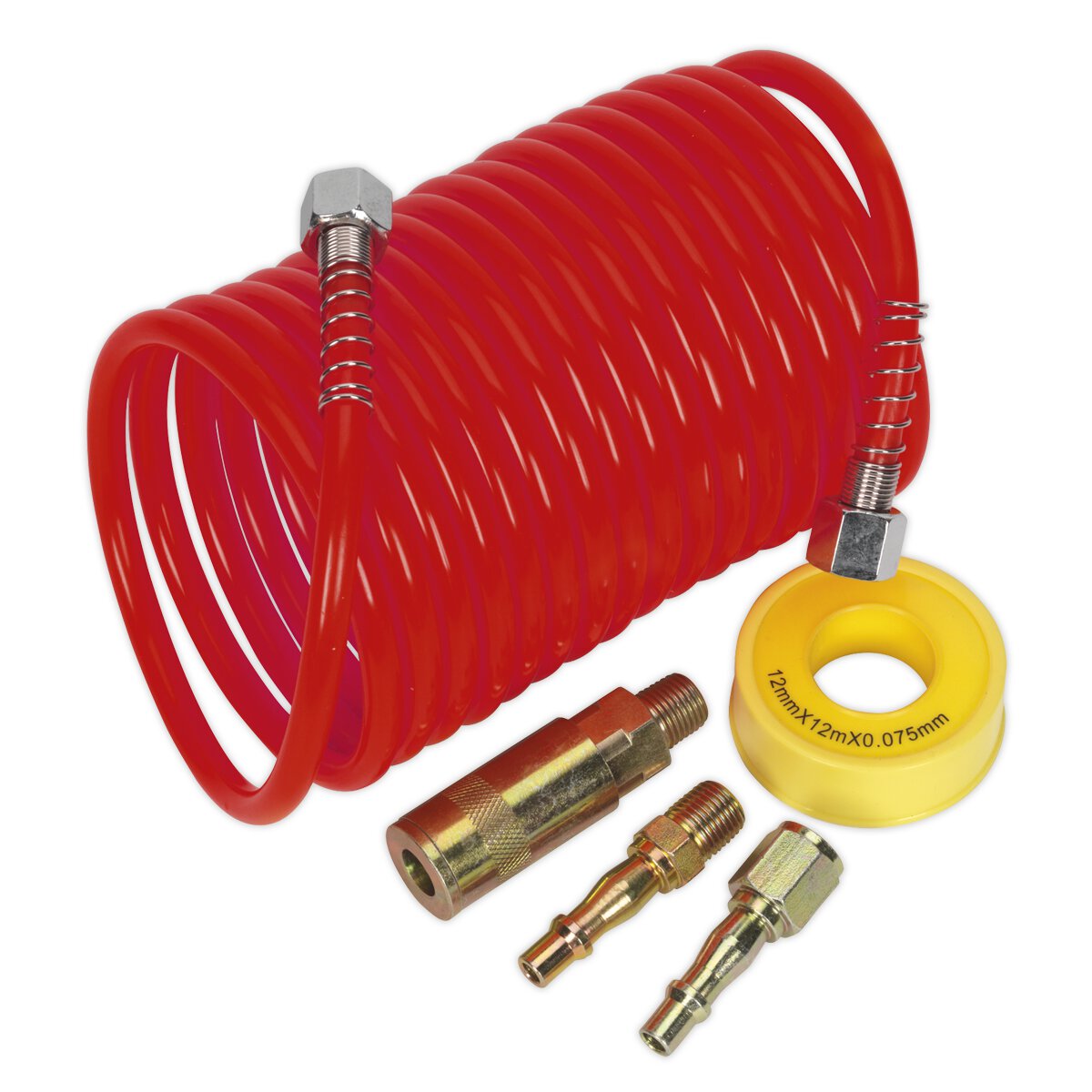 Air Hose Kit 5m x Ø5mm PU Coiled with Connectors