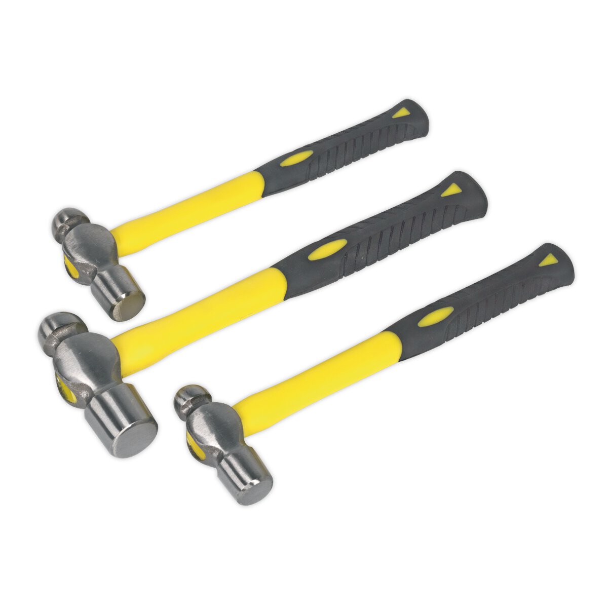 Ball Pein Hammer Set 3pc with Fibreglass Shaft