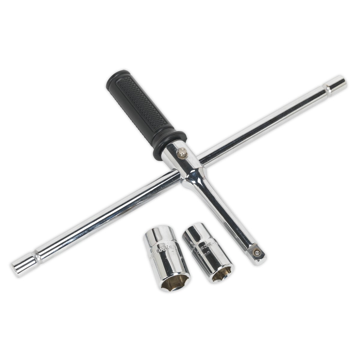 High Speed Wheel Brace 1/2"Sq Drive with 17 x 19 & 21 x 23mm Sockets