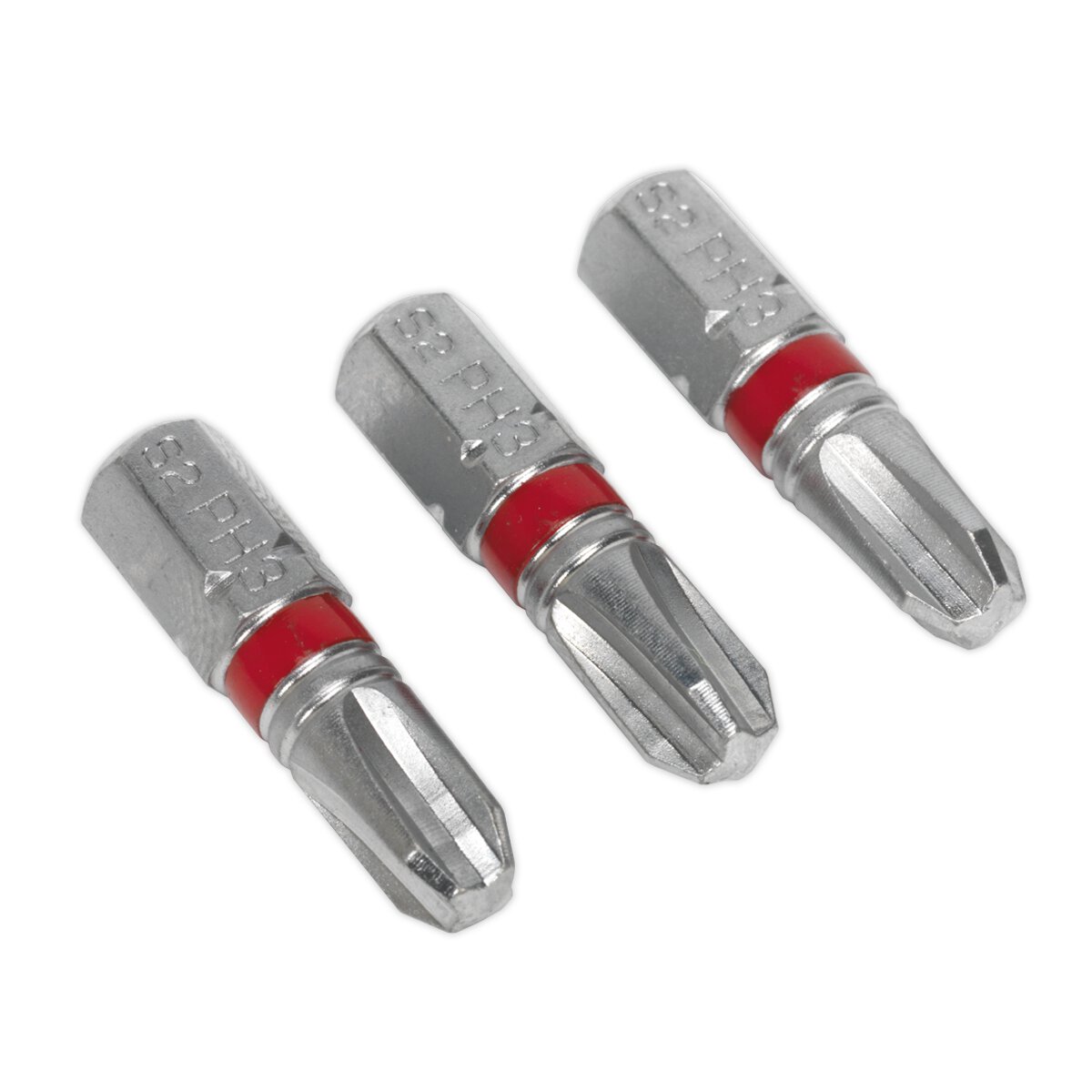 Power Tool Bit Phillips #3 Colour-Coded S2 25mm Pack of 3