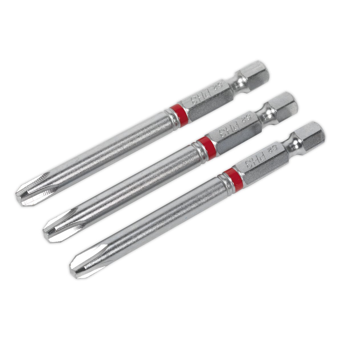 Power Tool Bit Phillips #3 Colour-Coded S2 75mm Pack of 3
