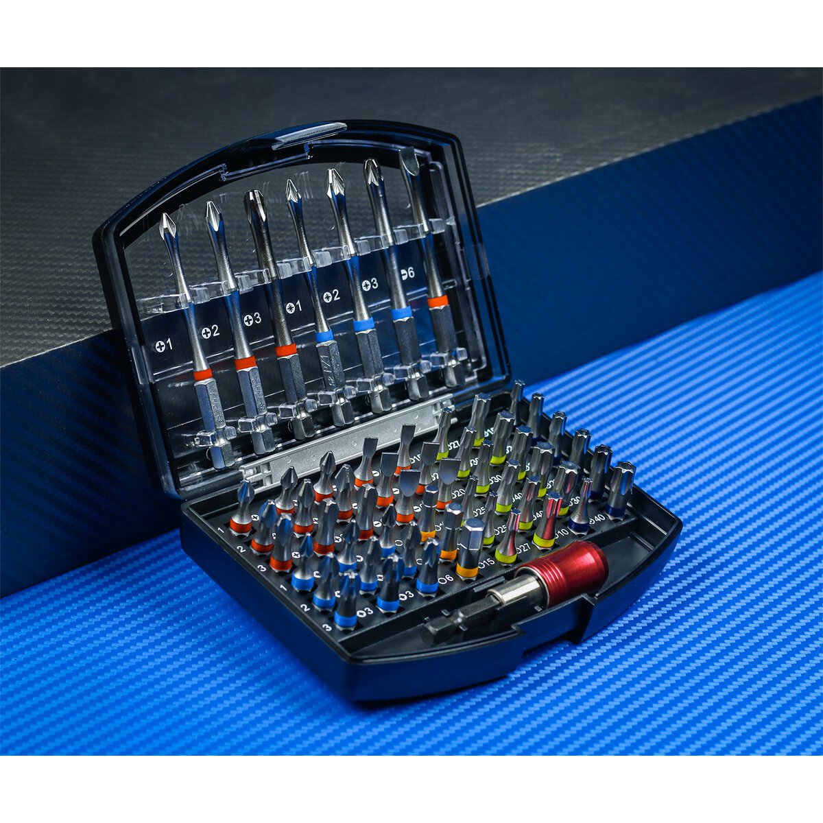 Power Tool Impact Grade Torsion Bit Set 56pc Colour-Coded S2