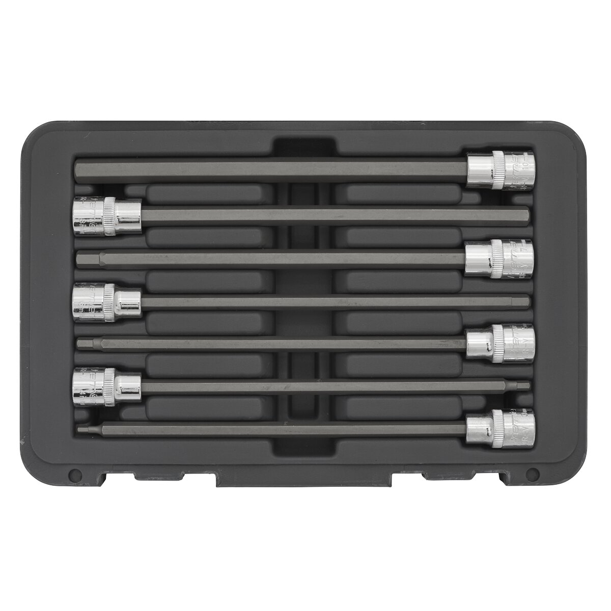 Hex Socket Bit Set 7pc 3/8"Sq Drive 200mm