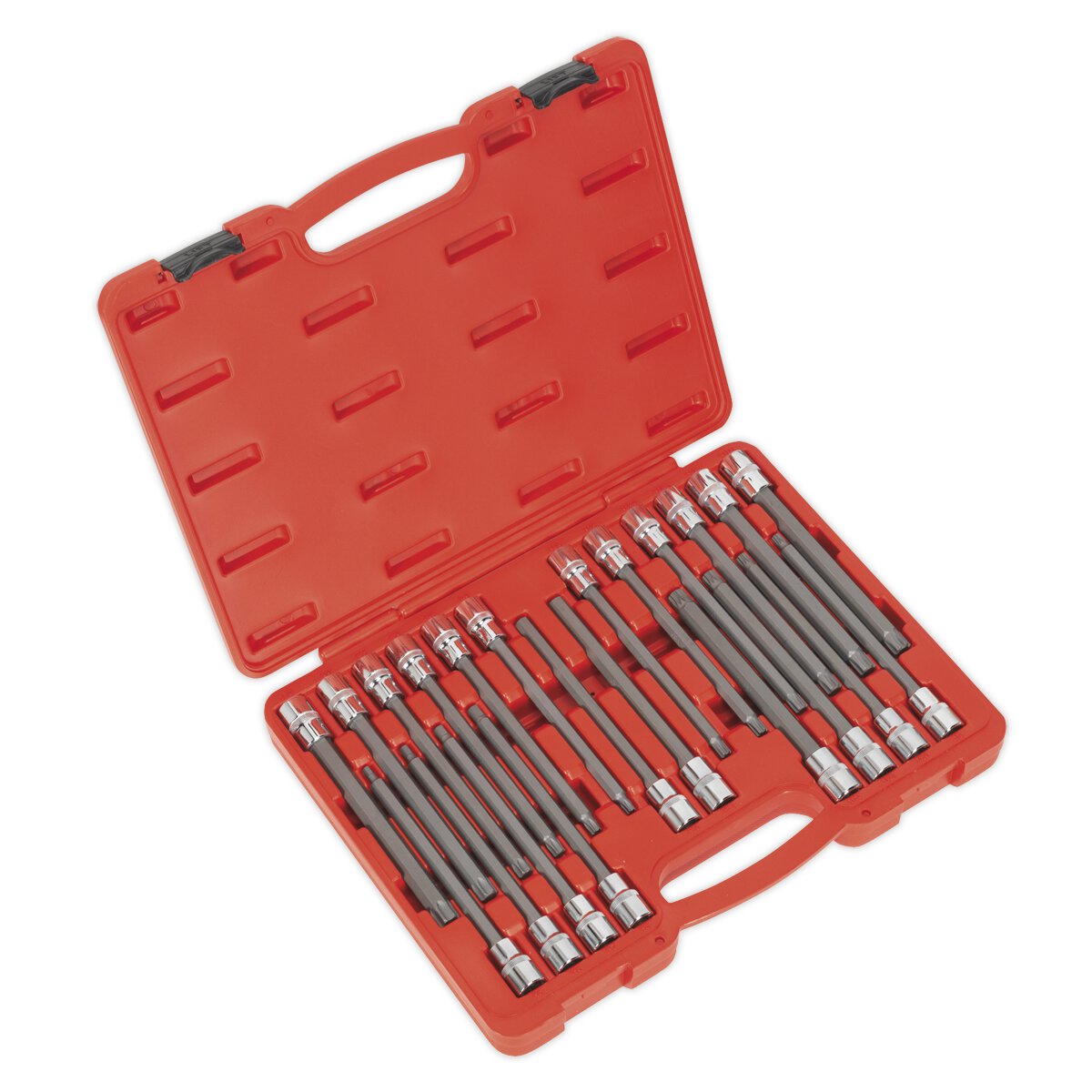 TRX-Star/Spline/Hex/Ribe Socket Bit Set 22pc 1/2"Sq Drive 200mm