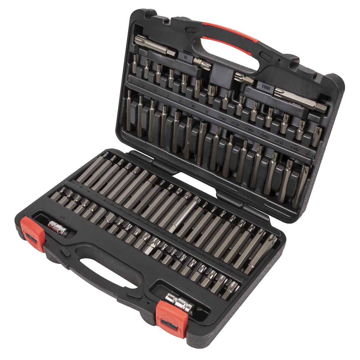 TRX-Star*/Security TRX-Star*/Hex/Ribe/Spline Bit Set 74pc 3/8" & 1/2"Sq Drive