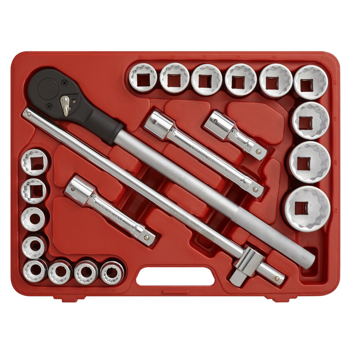 Socket Set 22pc 3/4"Sq Drive 12pt WallDrive® Metric