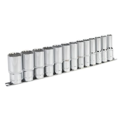 Socket Set 13pc 1/2"Sq Drive 12pt Deep WallDrive � Imperial