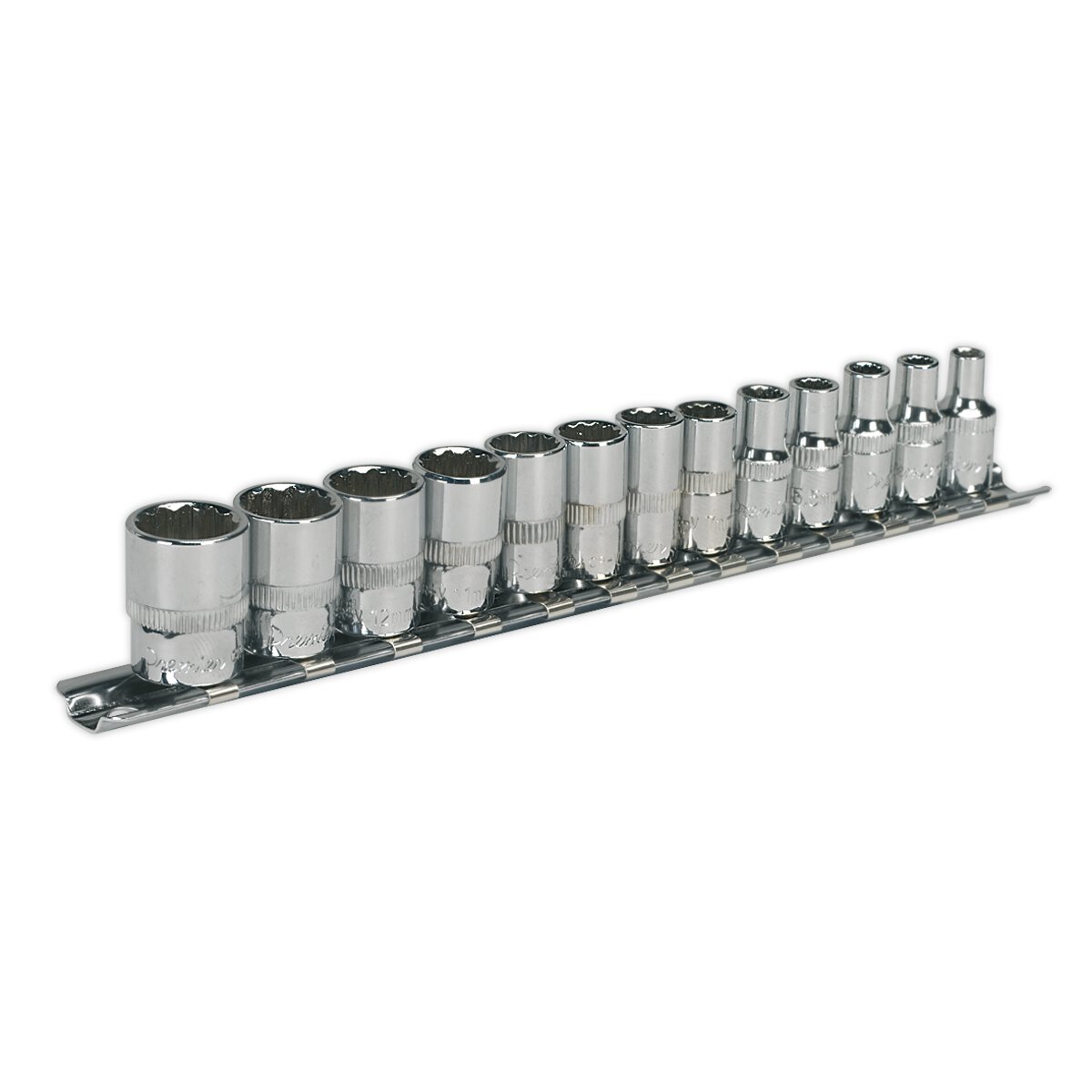 Socket Set 13pc 1/4"Sq Drive 12pt WallDrive® Metric