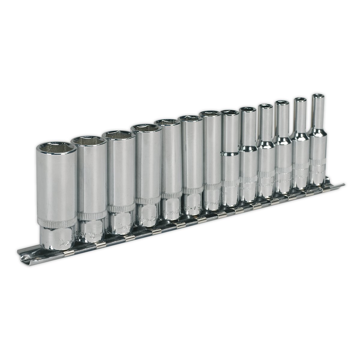 Socket Set 13pc 1/4"Sq Drive 6pt Deep WallDrive® Metric