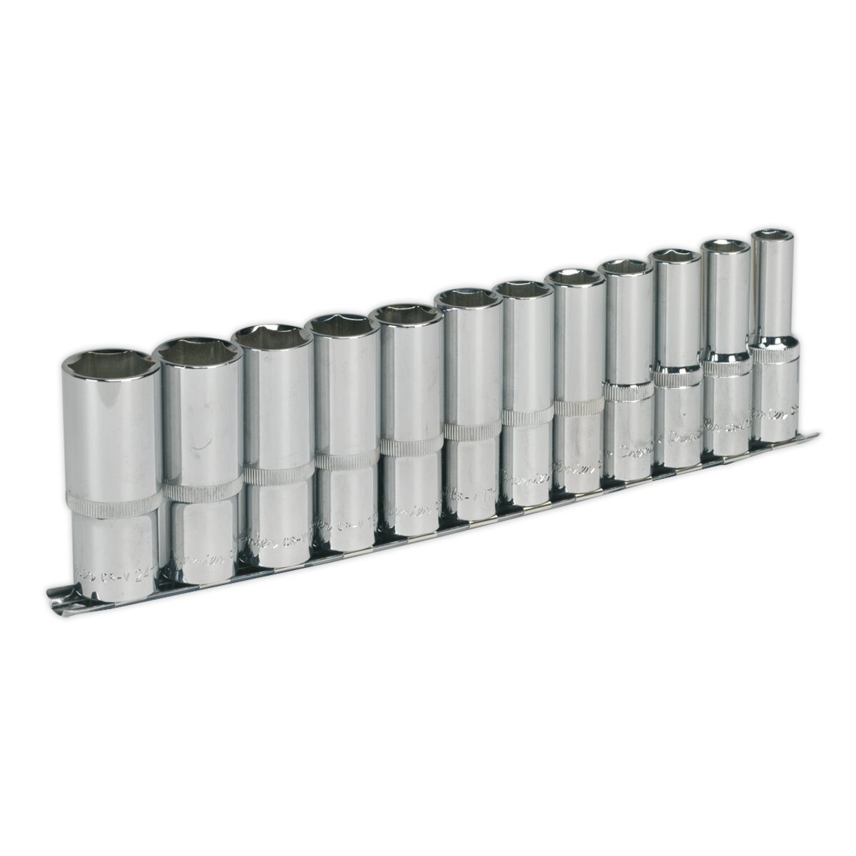 Socket Set 12pc 1/2"Sq Drive 6pt Deep WallDrive® Metric