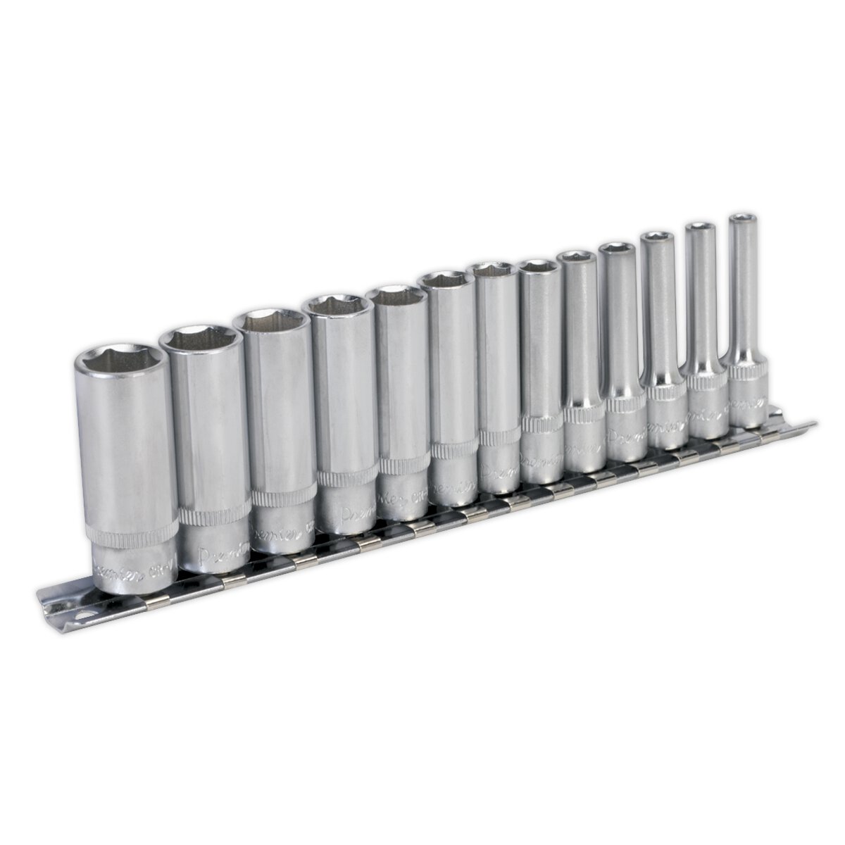 Socket Set 13pc 1/4"Sq Drive 6pt Deep WallDrive® Metric
