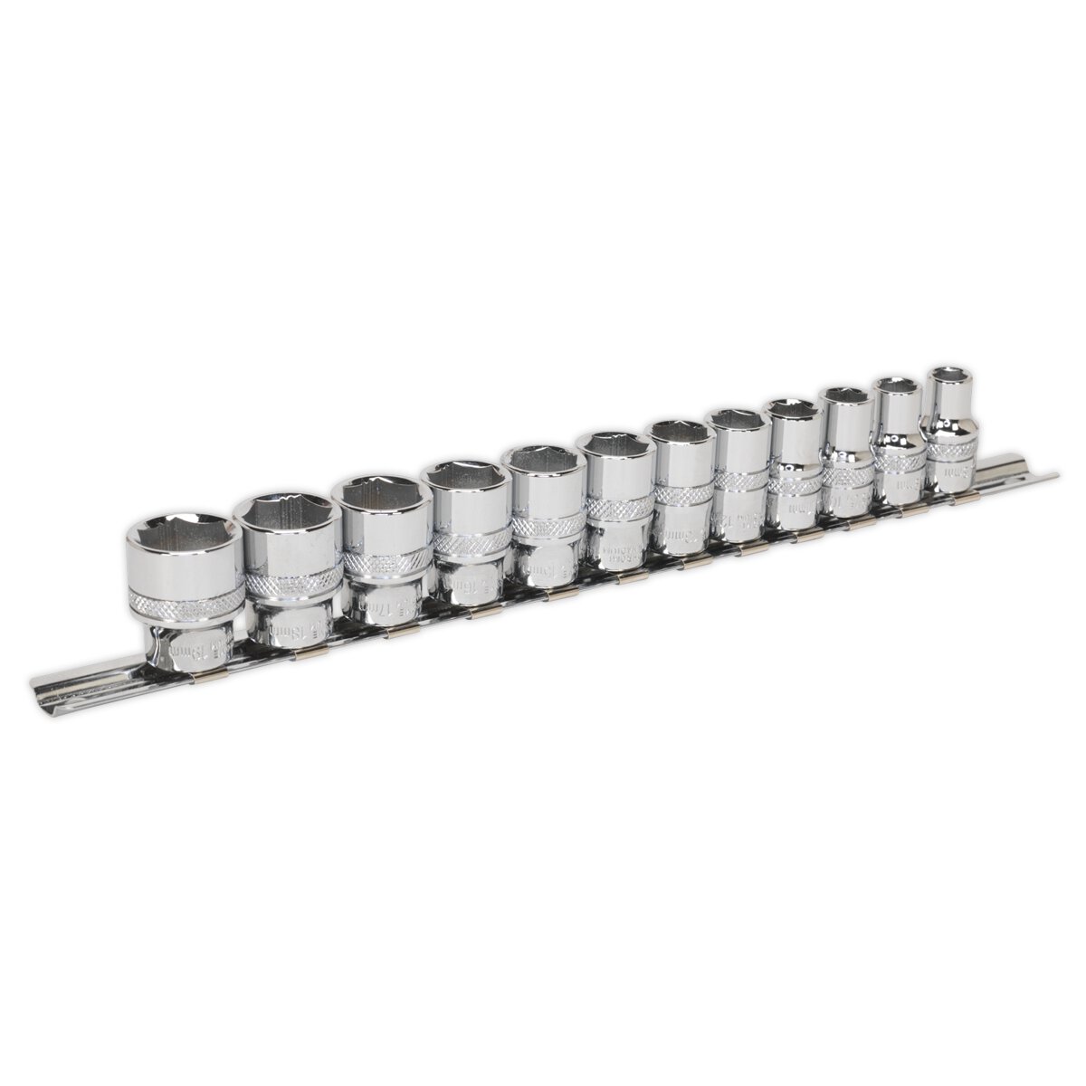 Socket Set 12pc 3/8"Sq Drive Lock-On™ 6pt Metric