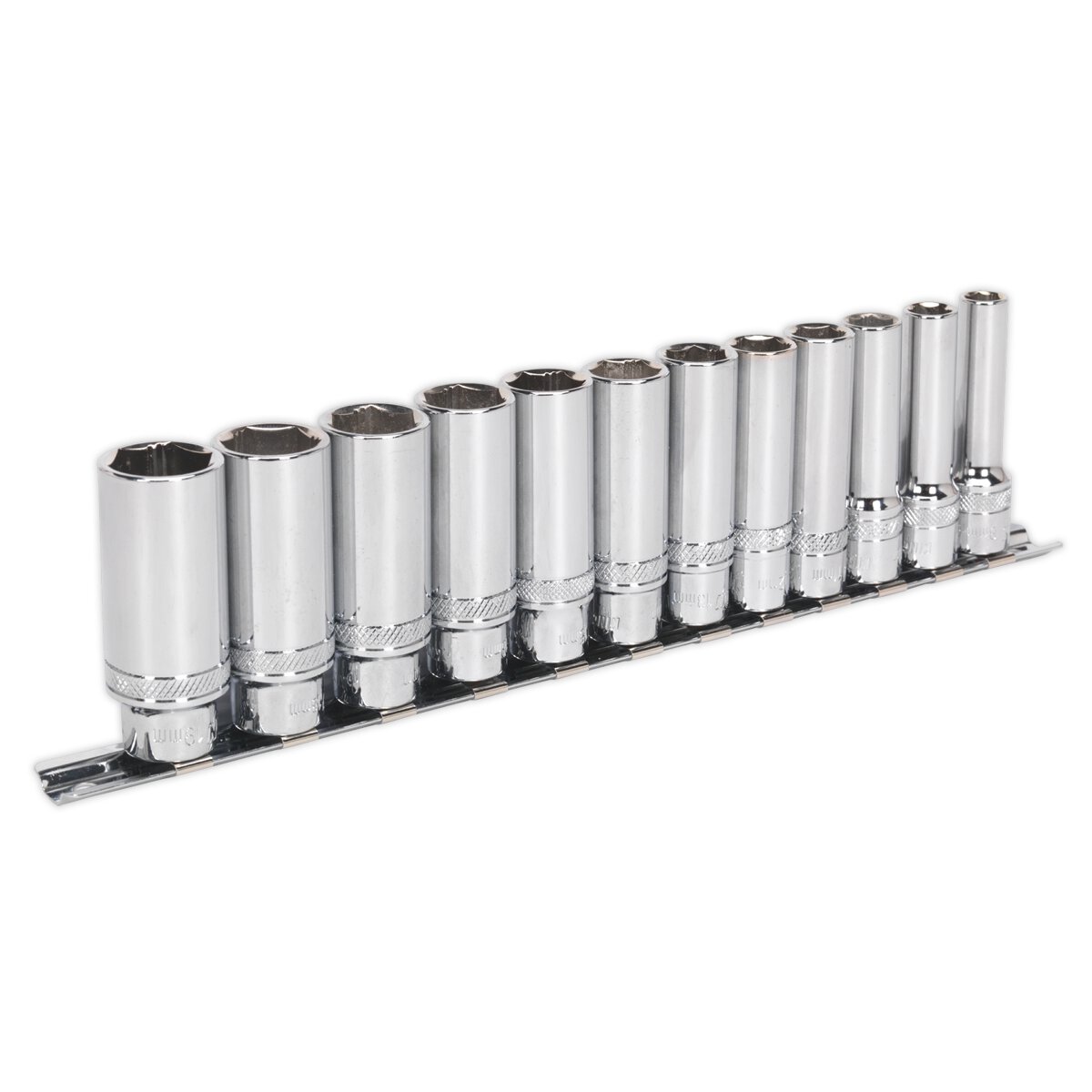 Socket Set 12pc 3/8"Sq Drive Deep Lock-On™ 6pt Metric