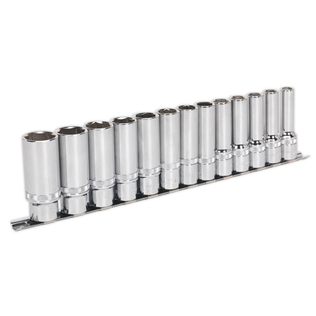 Socket Set 13pc 1/2"Sq Drive Deep Lock-On™ 6pt Metric