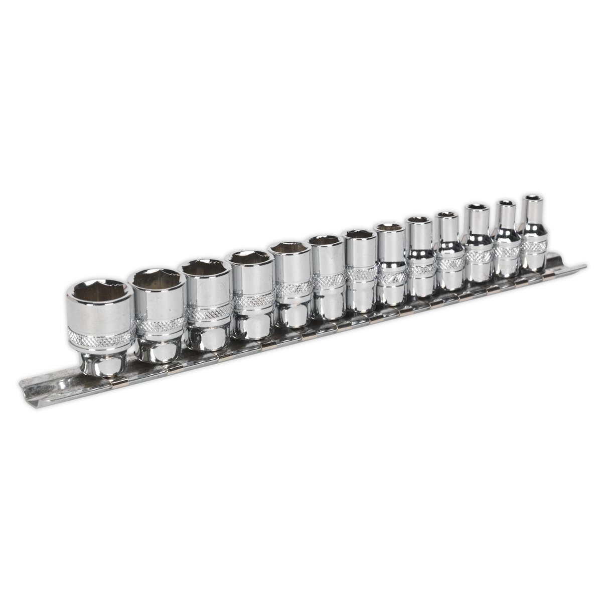 Socket Set 13pc 1/4"Sq Drive Lock-On™ 6pt Metric