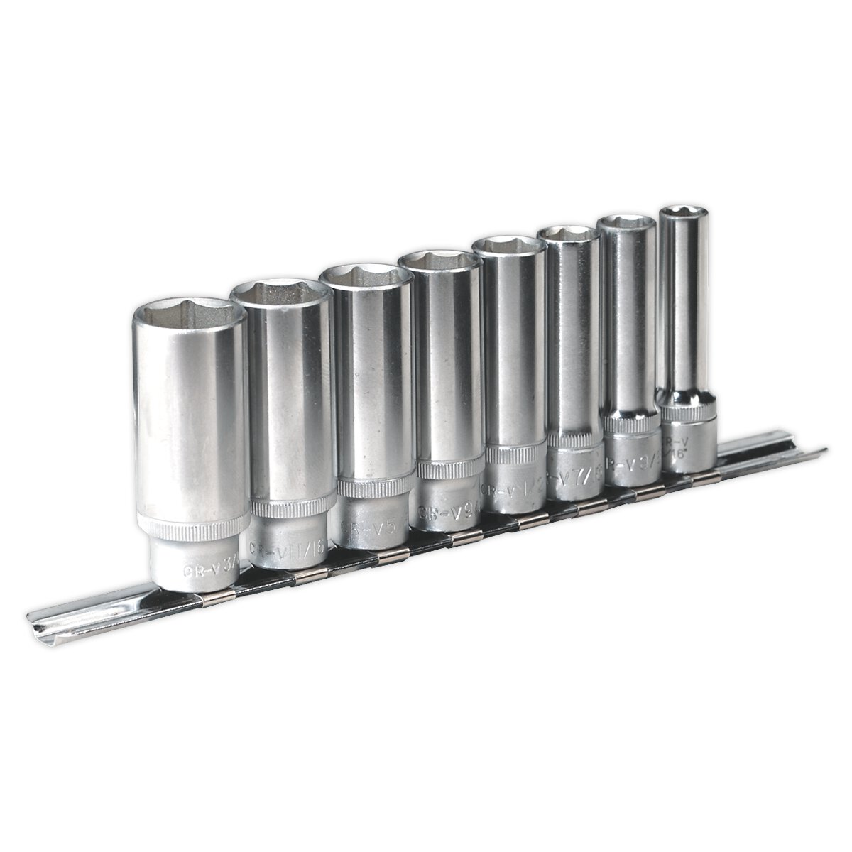 Socket Set 8pc 3/8"Sq Drive 6pt Deep WallDrive® Imperial