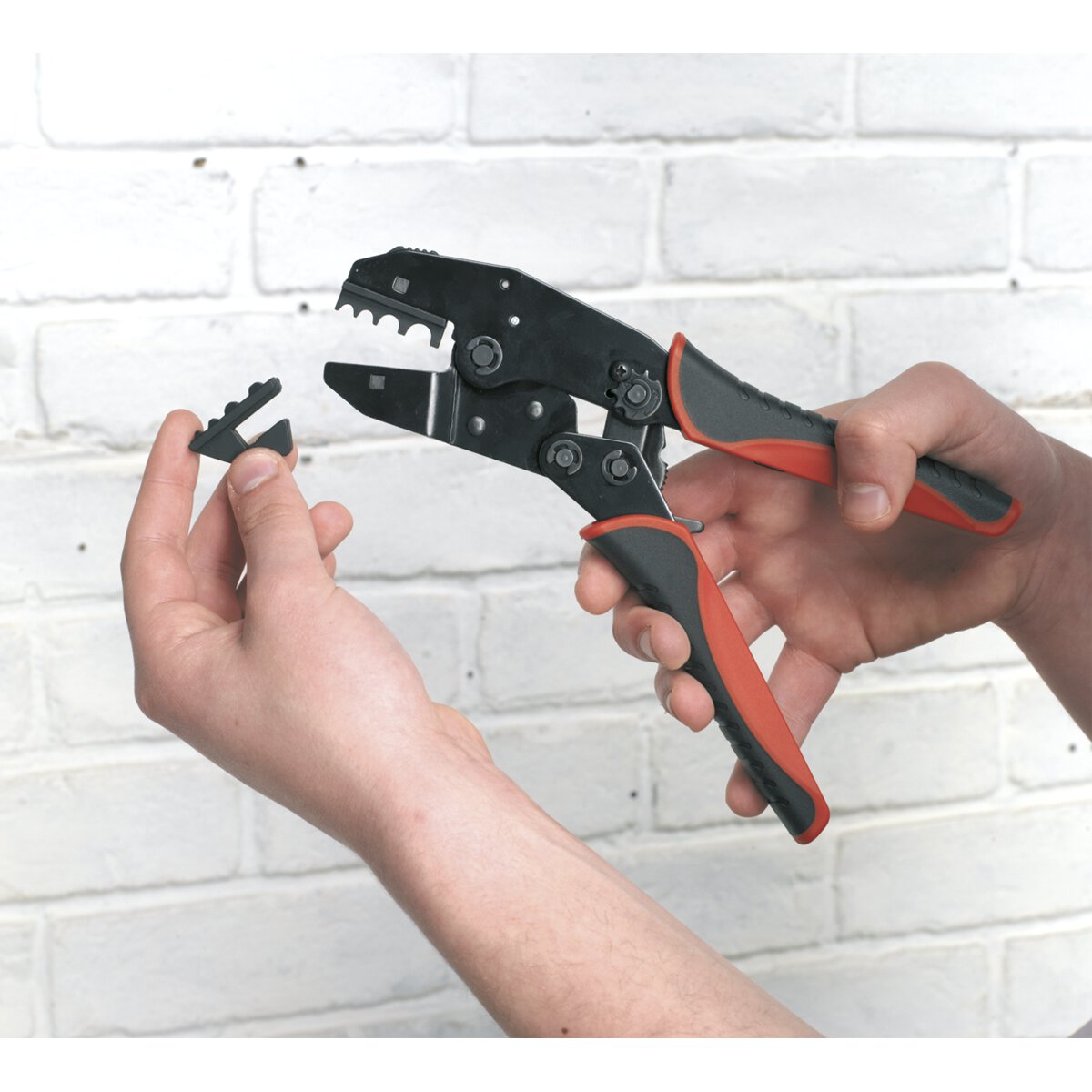 Ratchet Crimping Tool Interchangeable Jaws