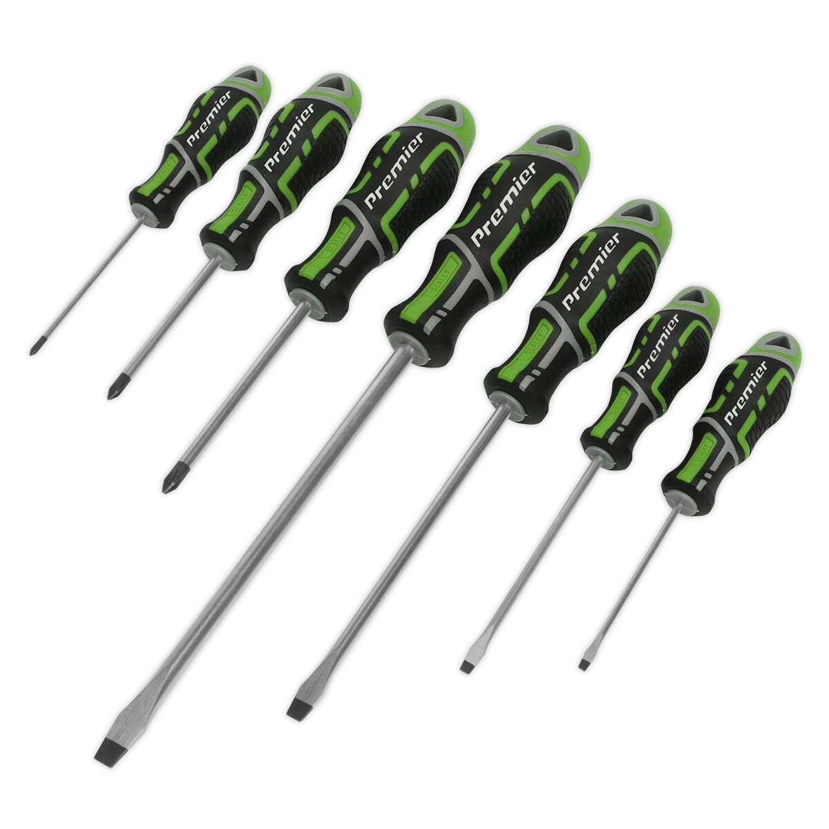 Screwdriver Set 7pc GripMAX® - Hi-Vis Green