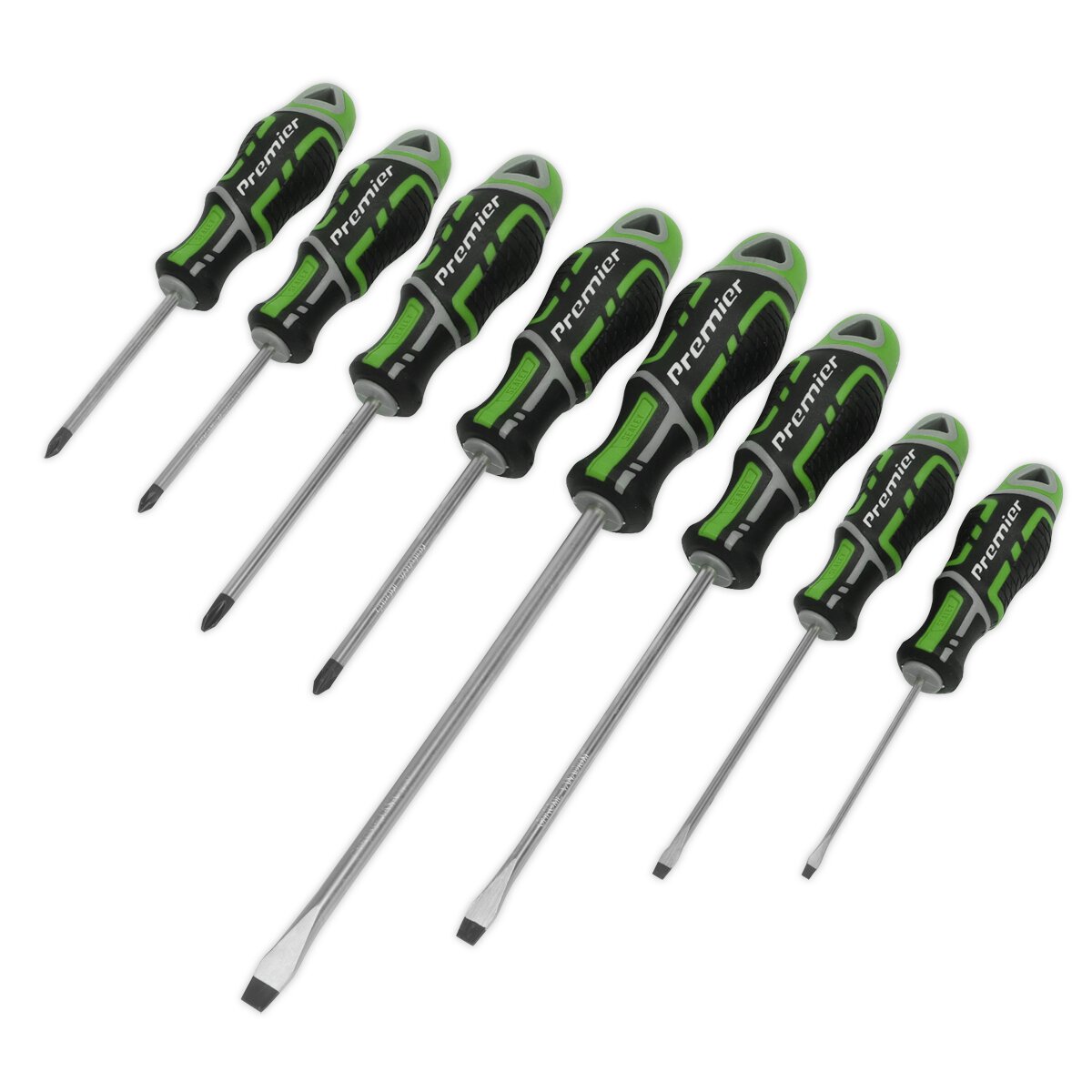 Screwdriver Set 8pc GripMAX® - Hi-Vis Green