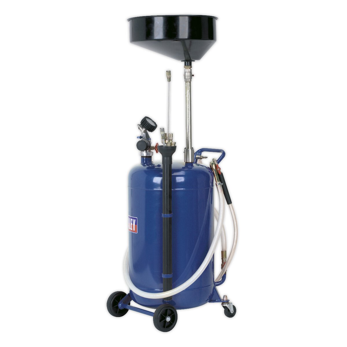 Mobile Oil Drainer with Probes 90L Air Discharge