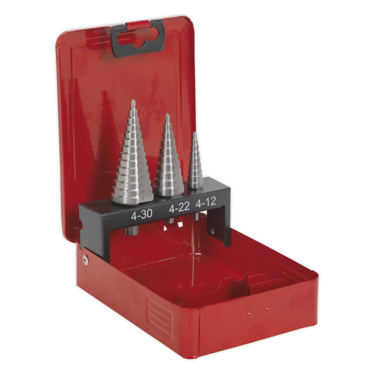 HSS M2 Step Drill Bit Set 3pc Double Flute