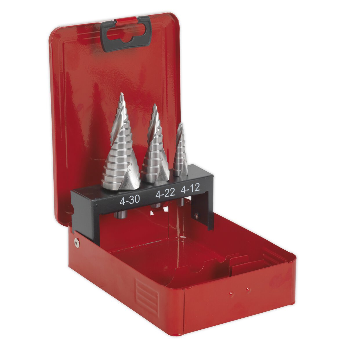 HSS M2 Step Drill Bit Set 3pc Spiral Flute