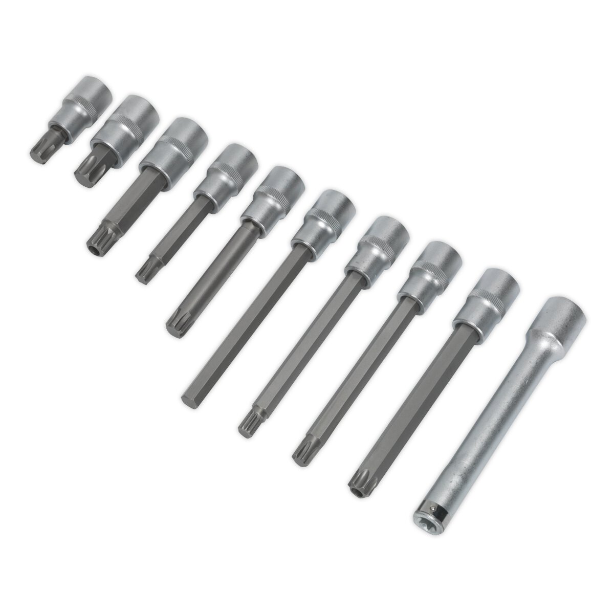 Head Bolt Socket Bit Set 10pc 1/2"Sq Drive