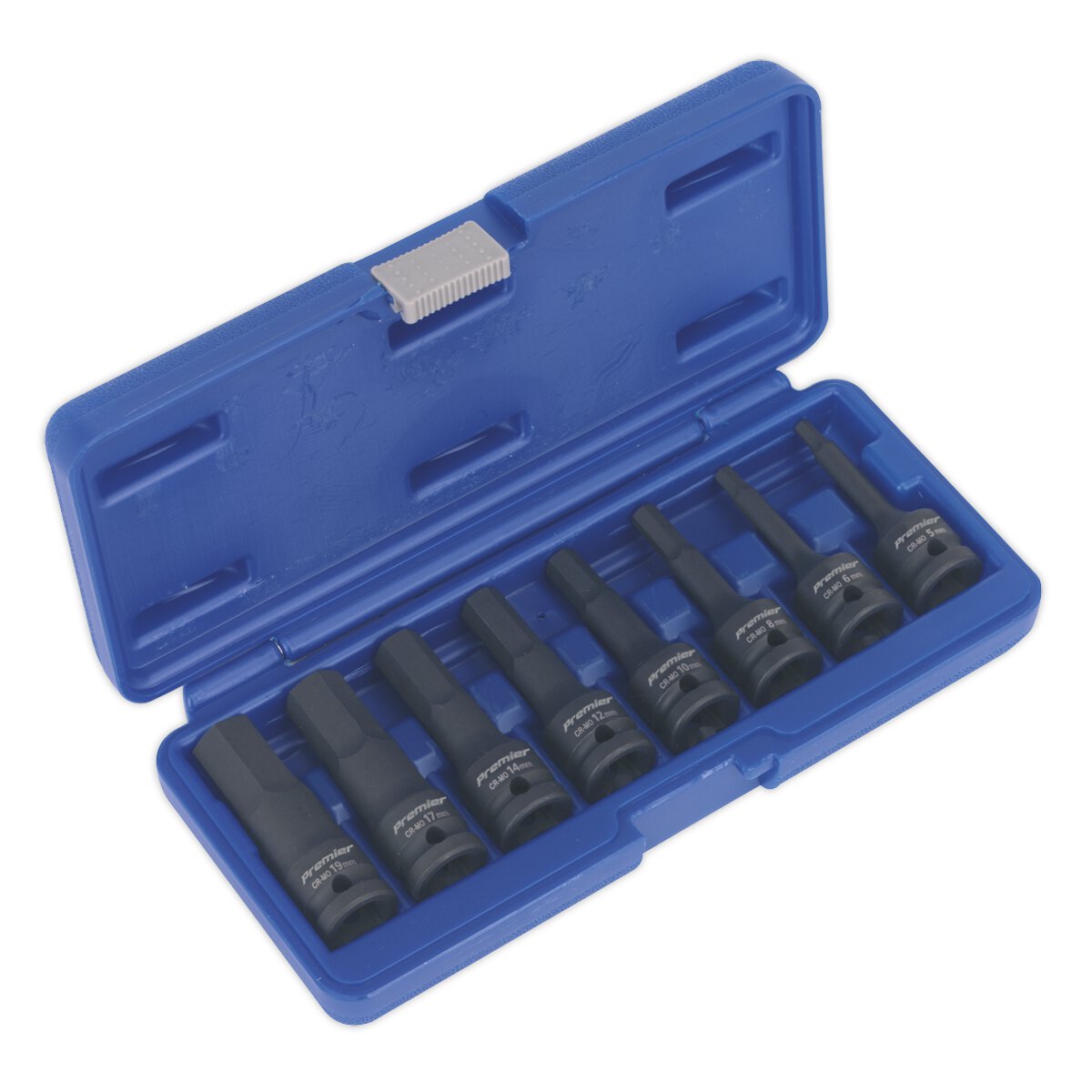 Impact Hex Socket Bit Set 8pc 1/2"Sq Drive