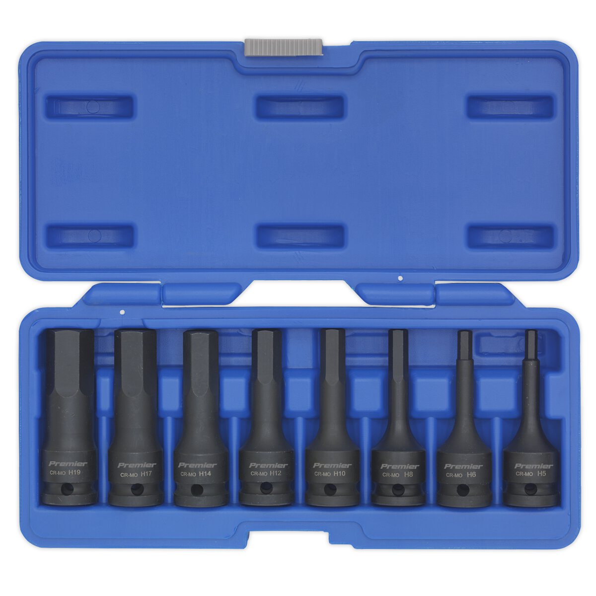 Impact Hex Socket Bit Set 8pc 1/2"Sq Drive