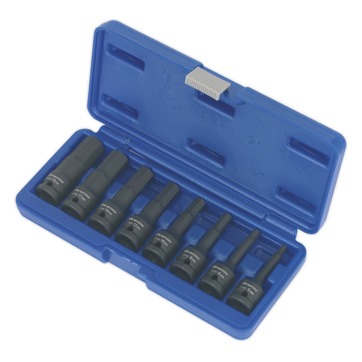Impact Hex Socket Bit Set 8pc 1/2"Sq Drive