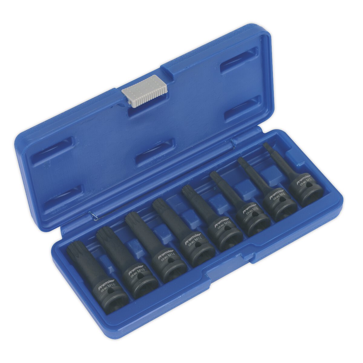 Impact Spline Socket Bit Set 8pc 1/2"Sq Drive