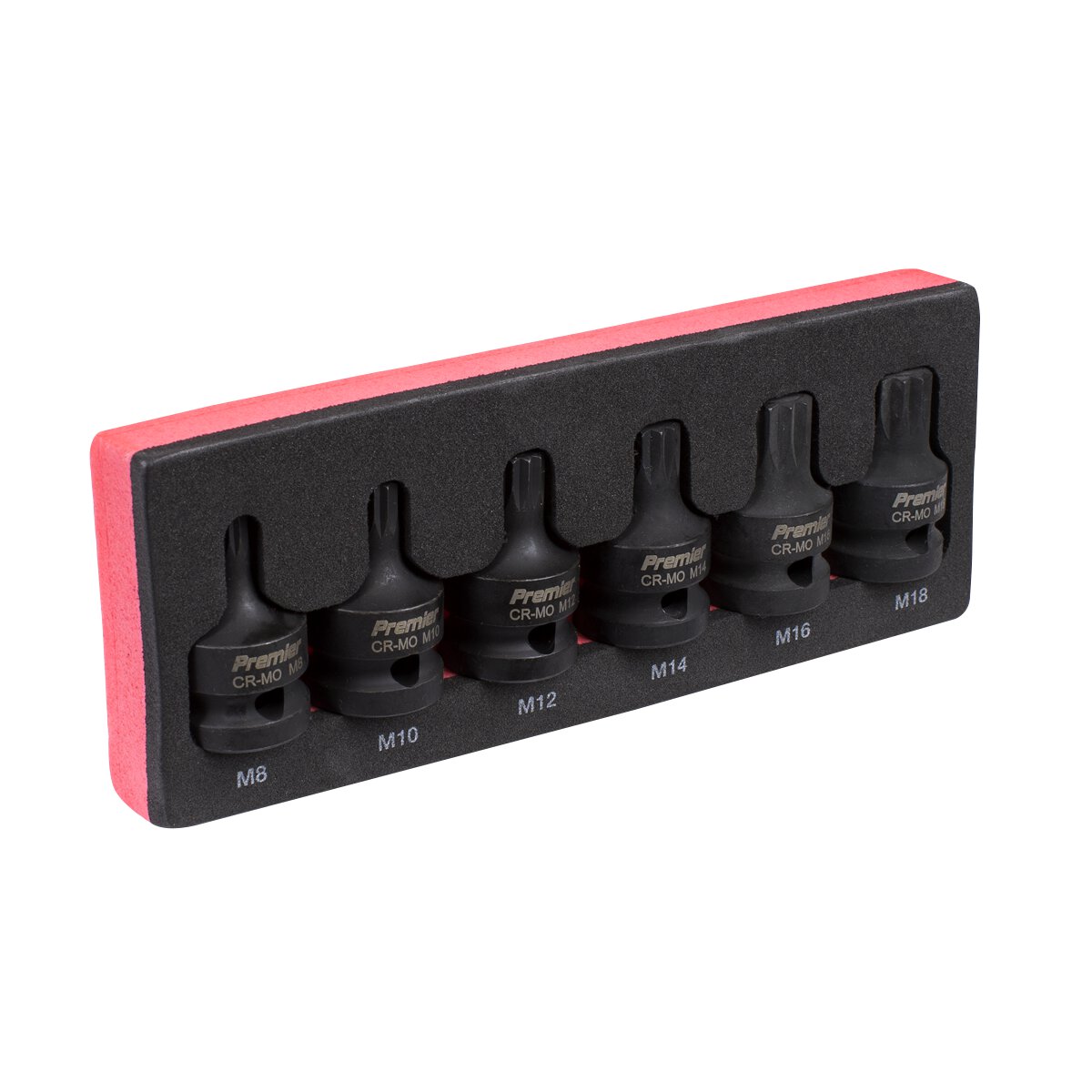Impact Spline Socket Bit Set 6pc 1/2"Sq Drive