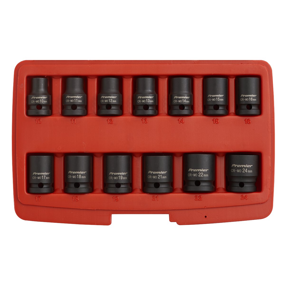 Impact Socket Set 13pc 1/2"Sq Drive 12pt