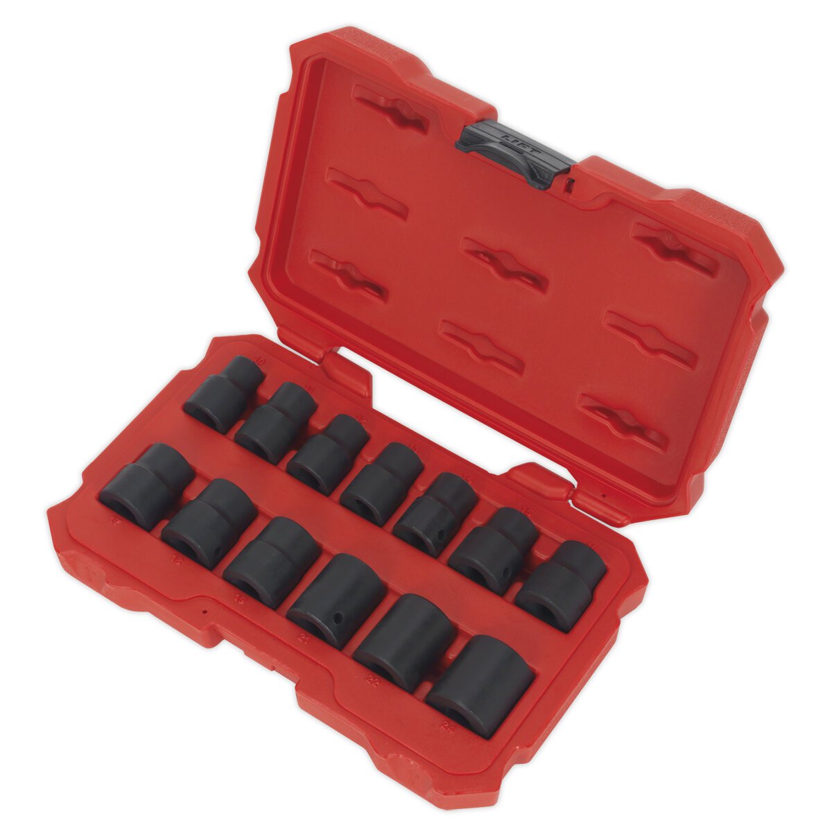 Impact Socket Set 13pc 1/2"Sq Drive Lock-On™ 6pt Metric
