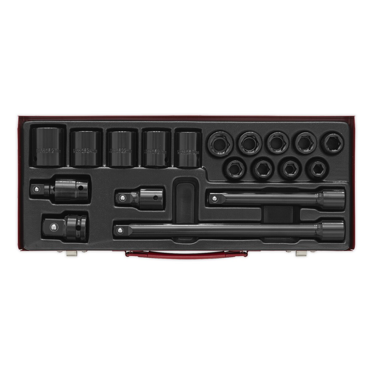 Impact Socket Set 19pc 1/2"Sq Drive Metric