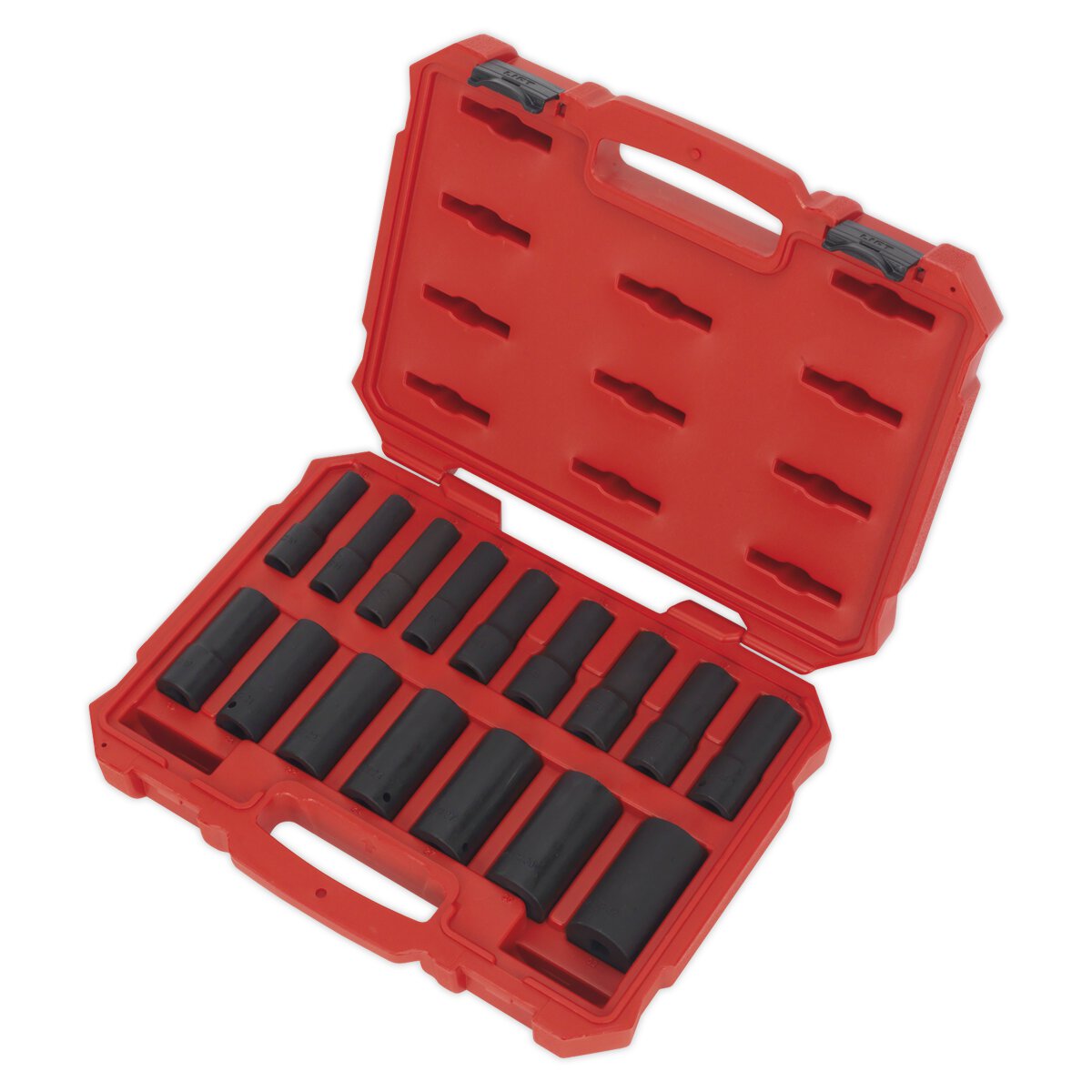 Impact Socket Set 16pc 1/2"Sq Drive Deep Lock-On™ 6pt Metric