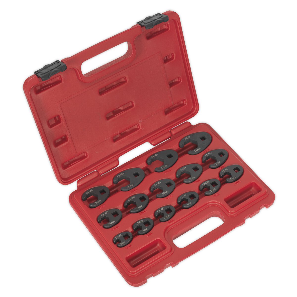 Crow's Foot Spanner Set 15pc 3/8"Sq Drive Metric