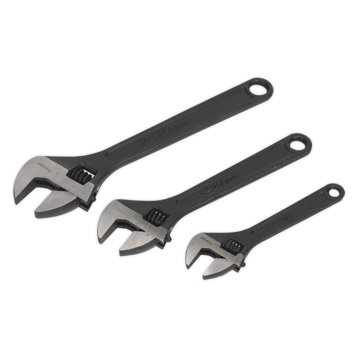 Adjustable Wrench Set 3pc Rust Resistant
