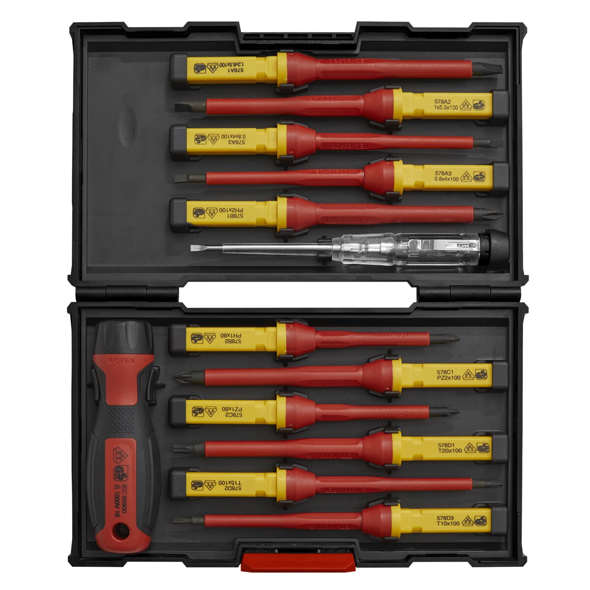 Screwdriver Set 13pc Interchangeable - VDE Approved