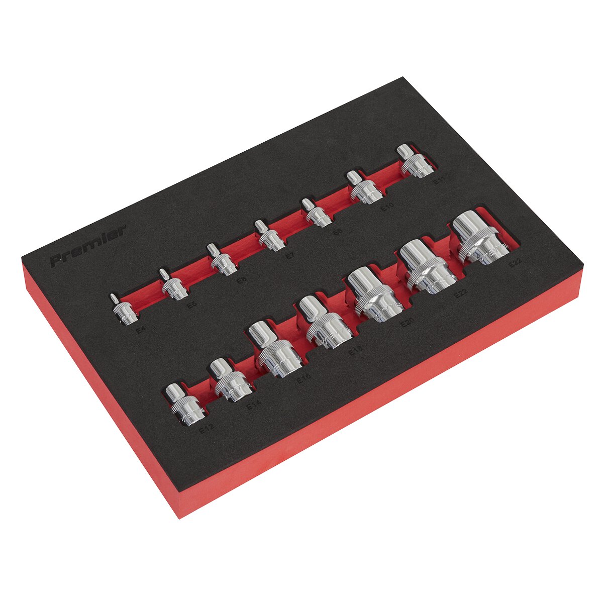 TRX-Star* Socket Set 14pc 1/4", 3/8" & 1/2"Sq Drive E4-E24