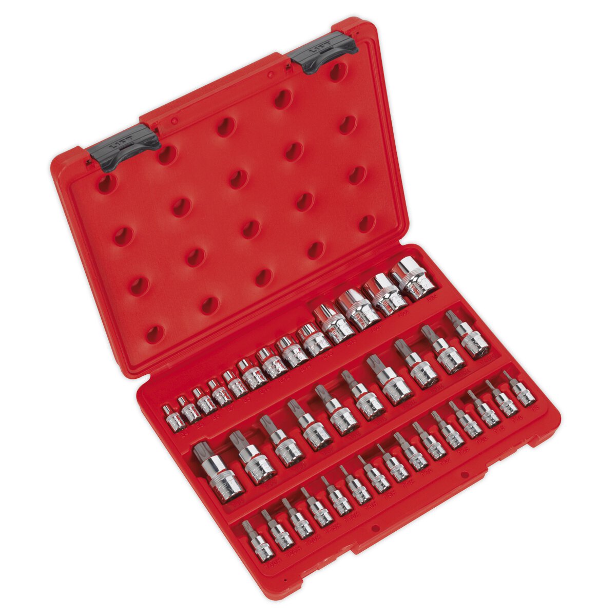 TRX-Star* Socket & Security Socket Bit Set 38pc 1/4", 3/8" & 1/2"Sq Drive
