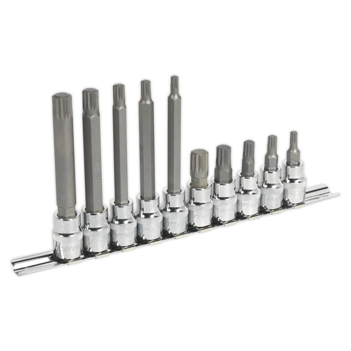 Spline Socket Bit Set 10pc 3/8"Sq Drive